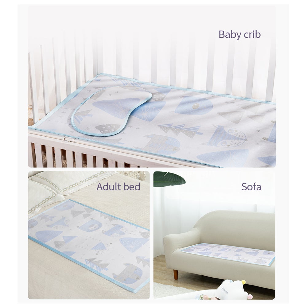 Sunveno Baby Mattress Protector Multipurpose Mat-Blue-M Unisex
