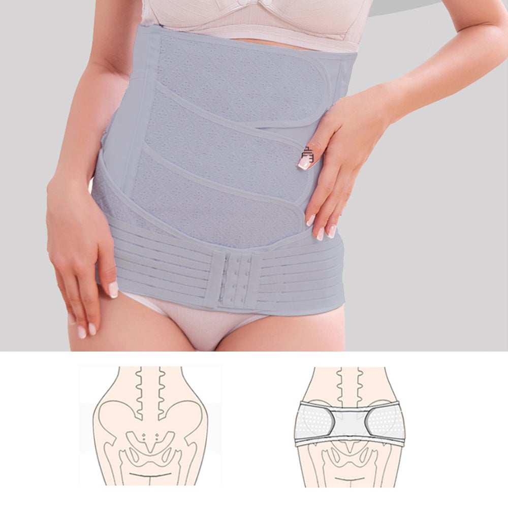 Sunveno Breathable Postpartum Abdominal Belt-Blue-L Girl