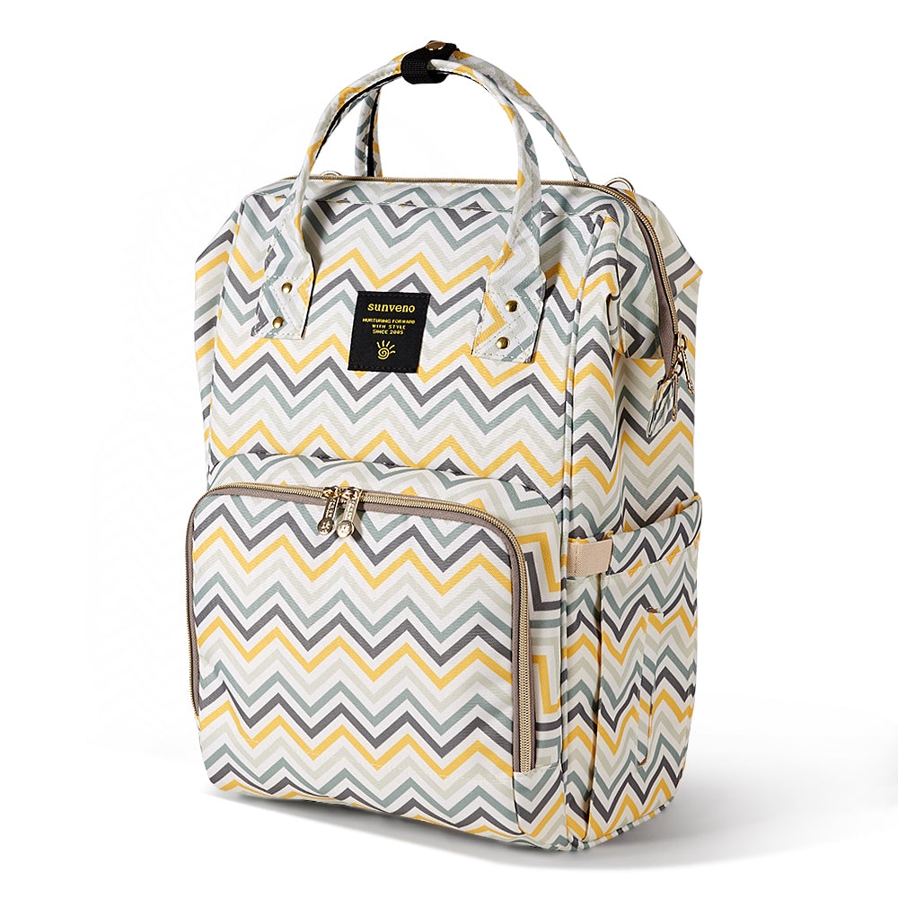 Sunveno Diaper Bag - Yellow Wave Unisex