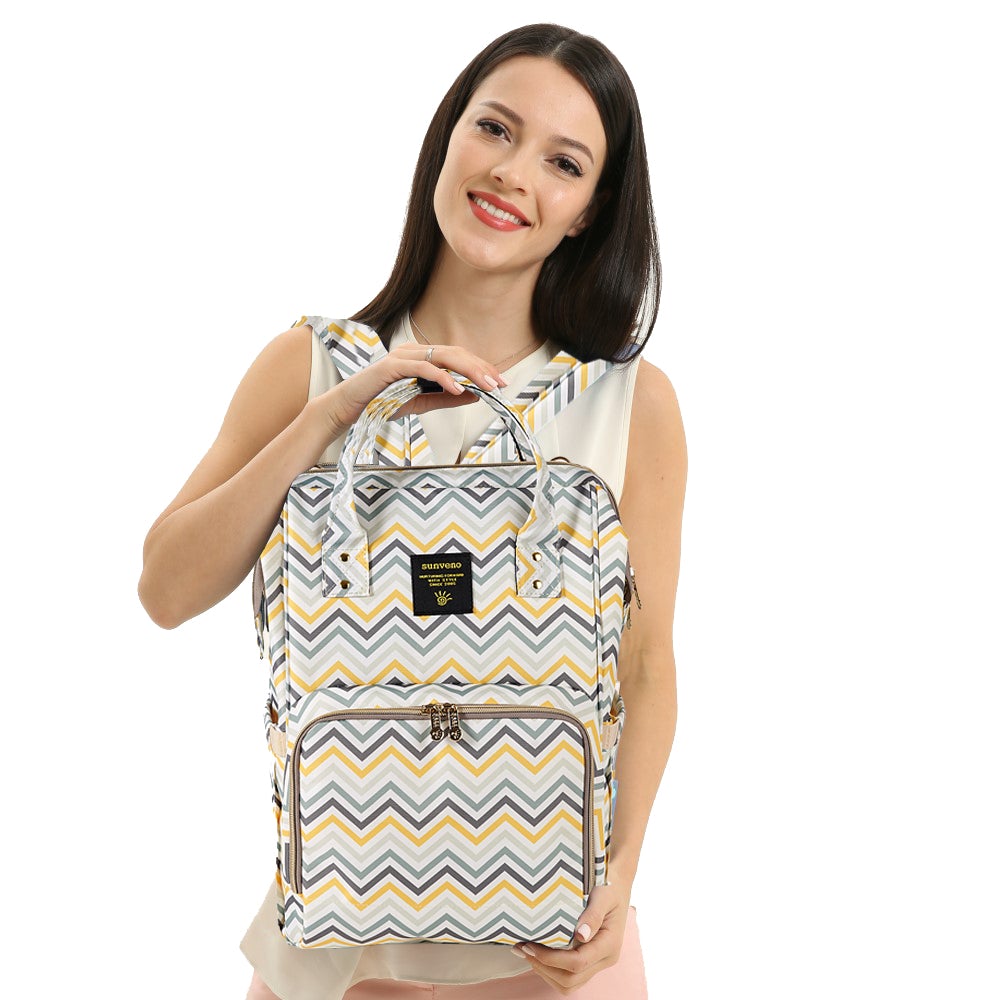 Sunveno Diaper Bag - Yellow Wave Unisex