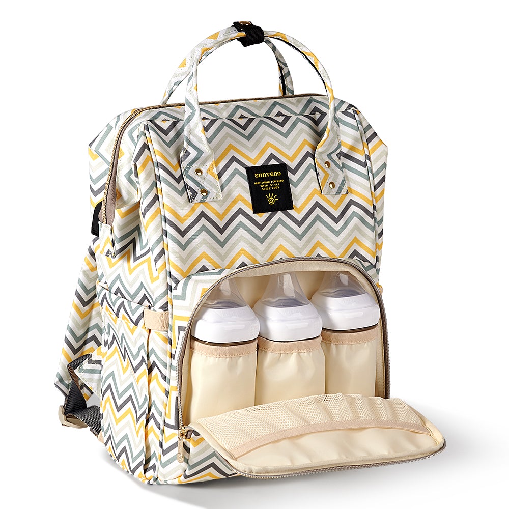 Sunveno Diaper Bag - Yellow Wave Unisex
