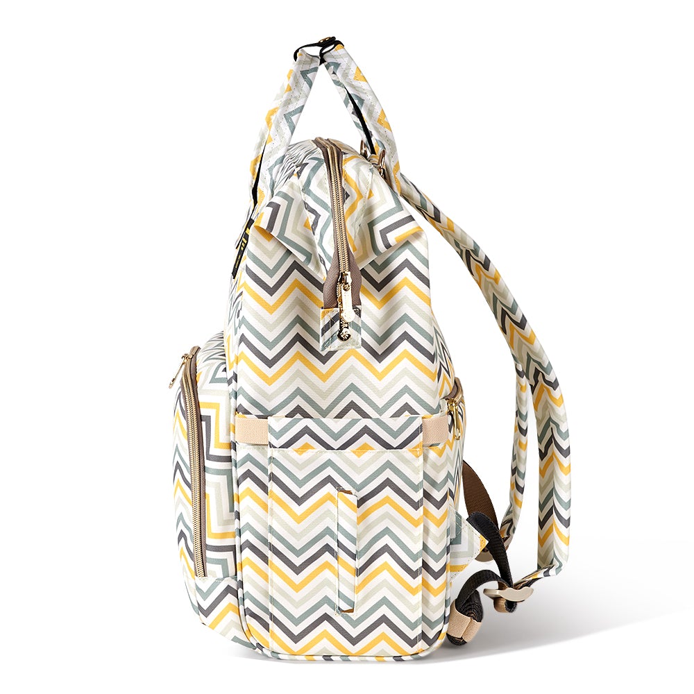Sunveno Diaper Bag - Yellow Wave Unisex