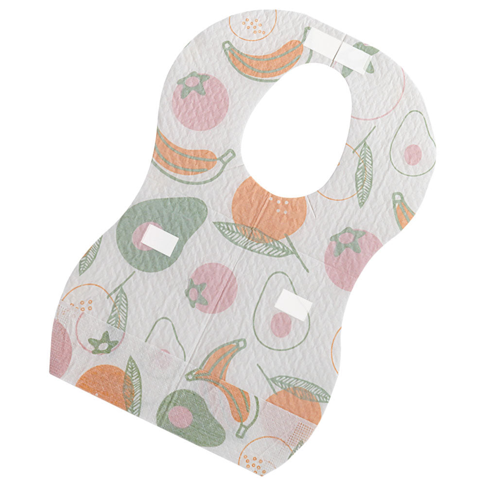 Sunveno Fruit Themed Disposable Baby Bibs - 20 Pieces Age-Newborn to 36 Months