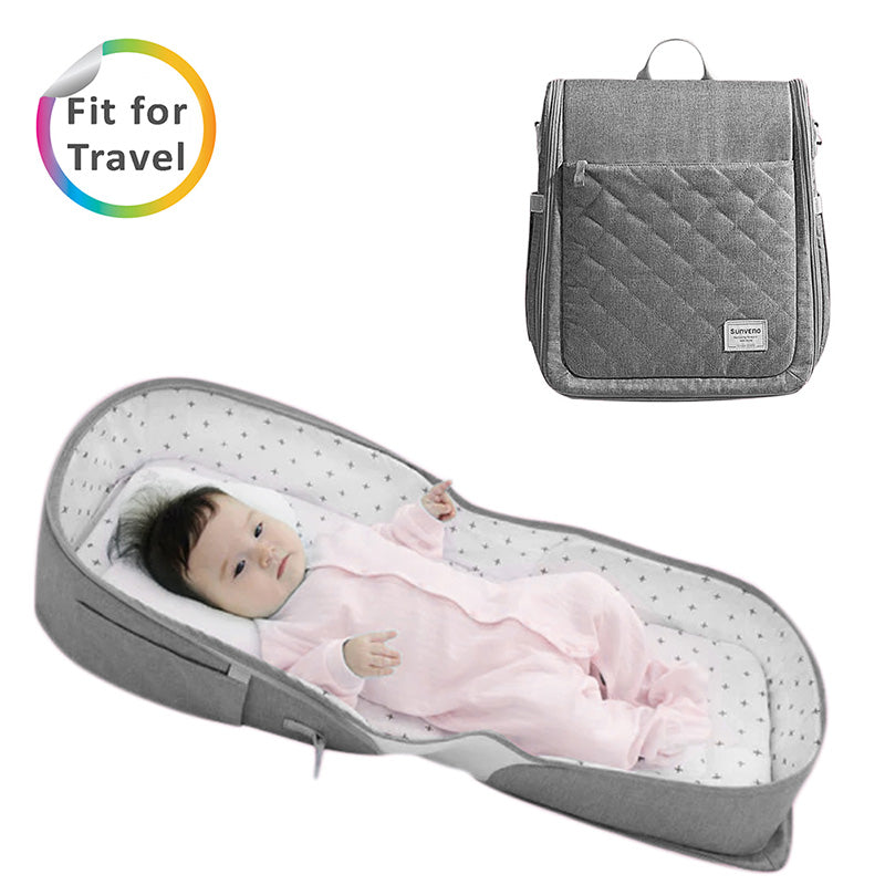 Sunveno Portable Baby Bed & Bag - Grey Unisex