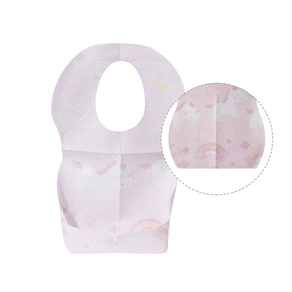 Sunveno Unicorn Themed Disposable Baby Bibs 20 Pieces-Pink Age-Newborn & Above