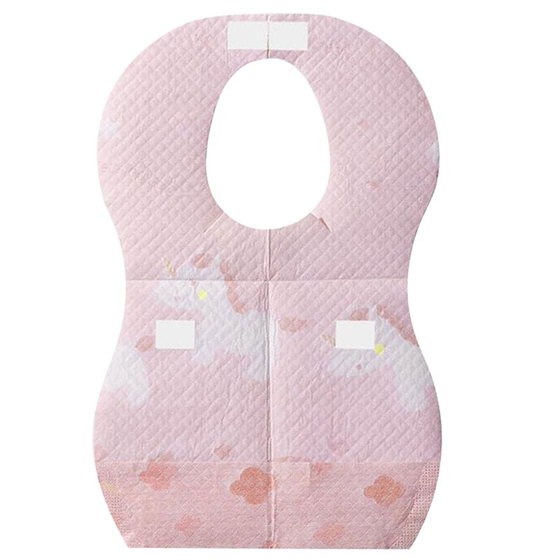 Sunveno Unicorn Themed Disposable Baby Bibs 20 Pieces-Pink Age-Newborn & Above