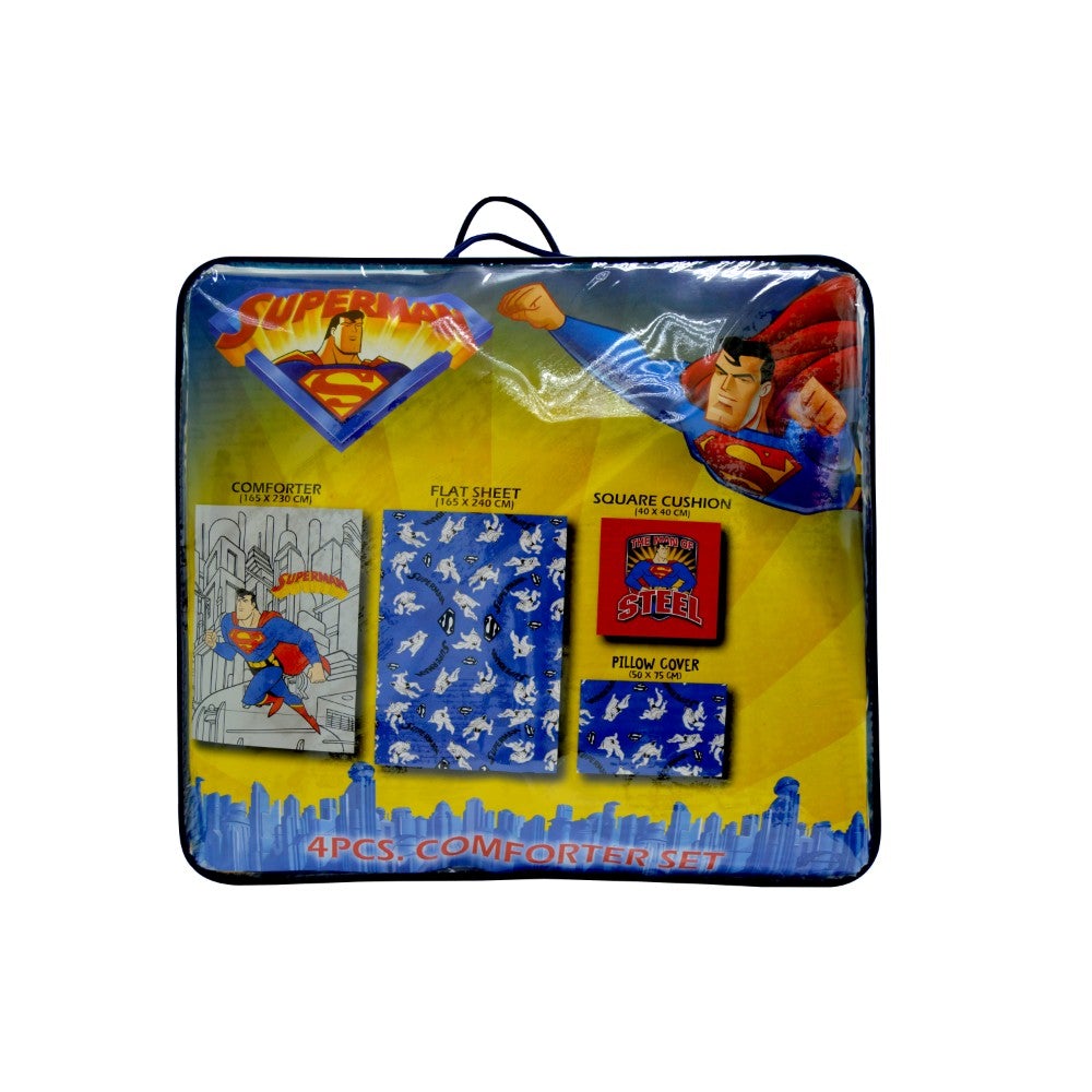 Warner Bros. Superman 4 Pieces Comforter Set Kids