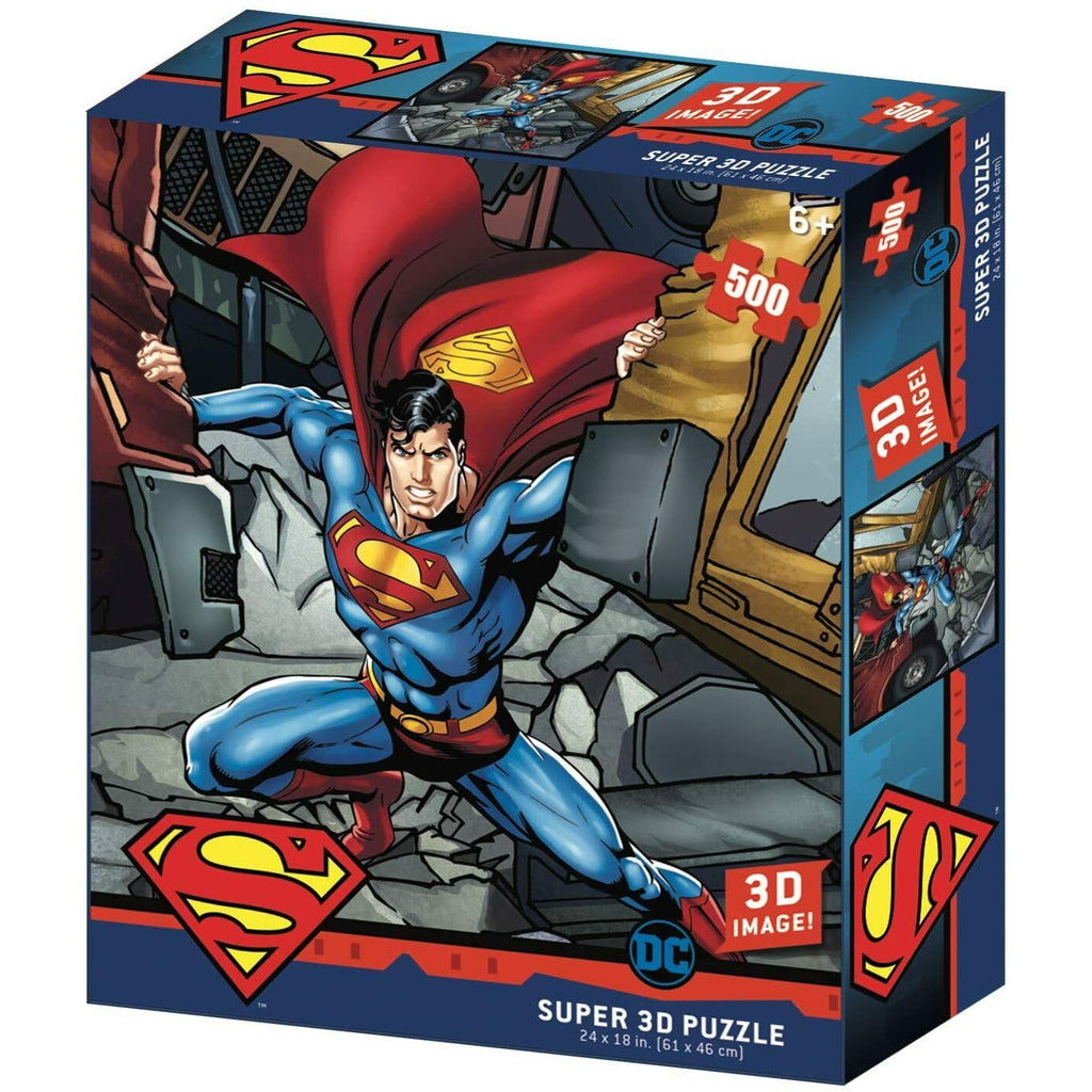 Superman Flying Strength 500 Piece 3D-Look Jigsaw Puzzle (61 x 46 cm) Multicolor Age- 6 Years & Above