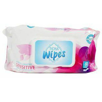 Tena Flip Flop Top Wipes 80 Sheets