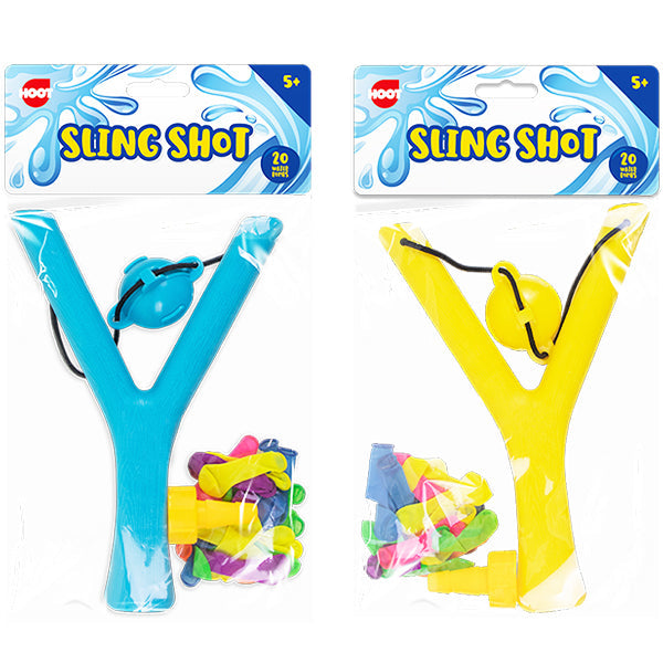 Hoot Sling Shot With 20 Water Bombs Set Assorted Colours Age-4 Years & Above