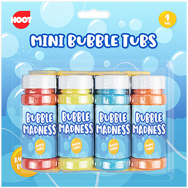 Hoot Mini Bubble Tubs 50Ml Assorted 4 Pack Age- 3 Years & Above