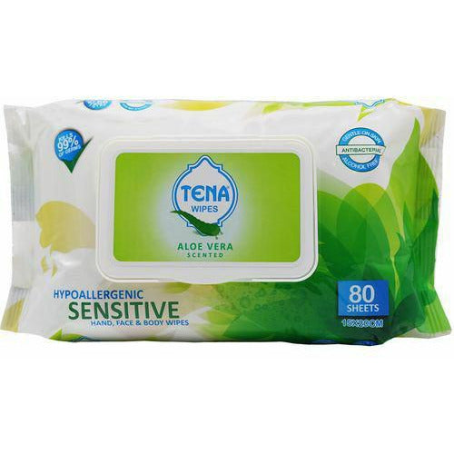 Tena  Aloe Vera Scented Wipes 80 Sheets