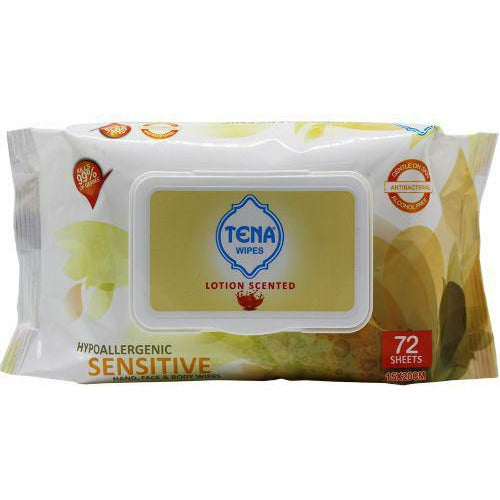 Tena Lotion Scented Wipes 72 Sheets