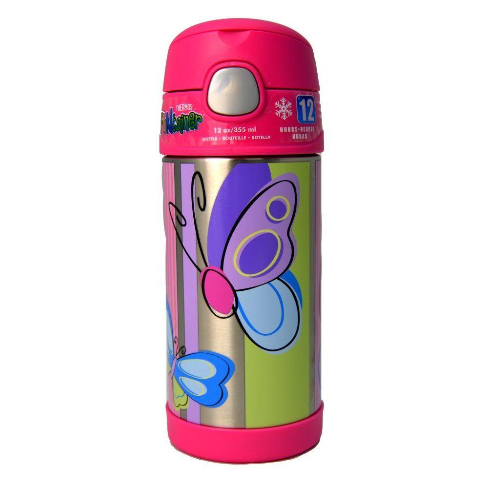 Thermos Funtainer Stainless Steel Hydration/Water Bottle Butterfly 355 Ml 4Y+