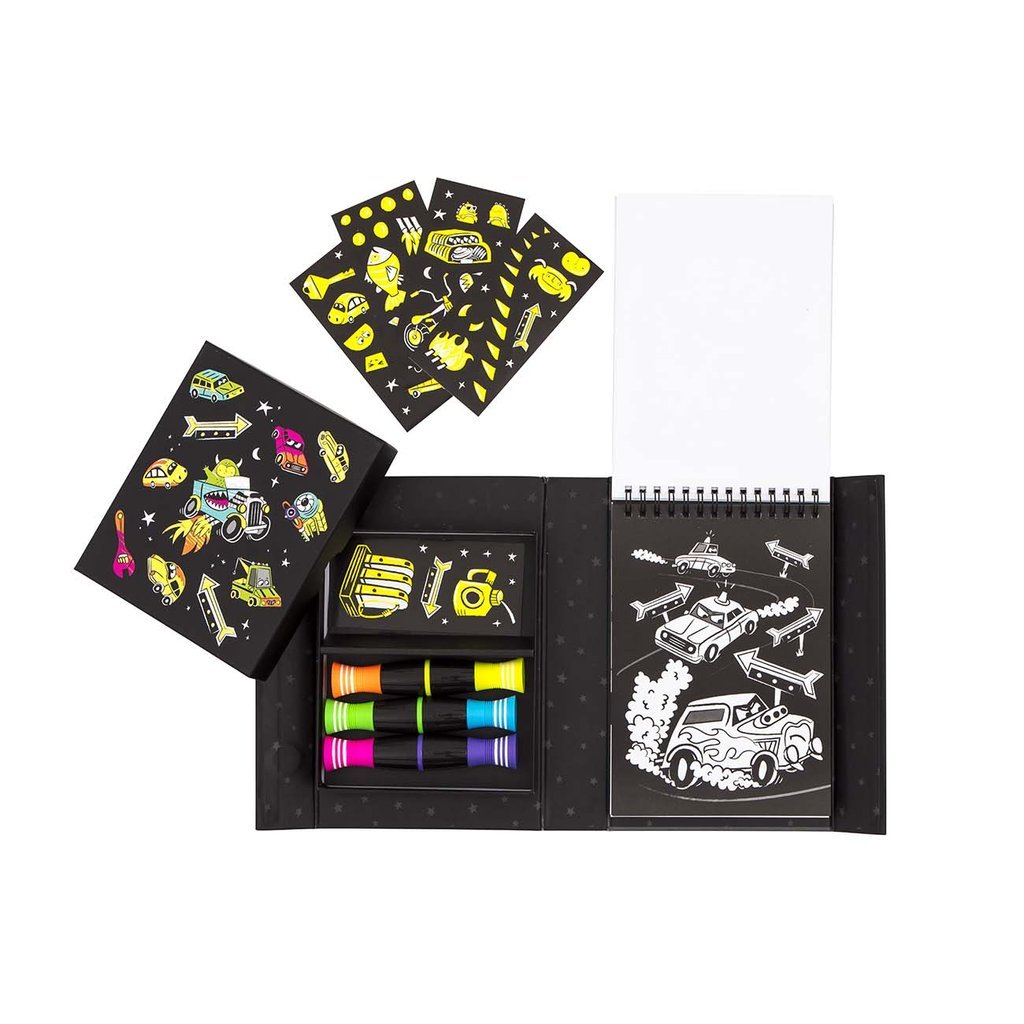 Tiger Tribe Neon Colouring Set - Road Stars Age 3Y+