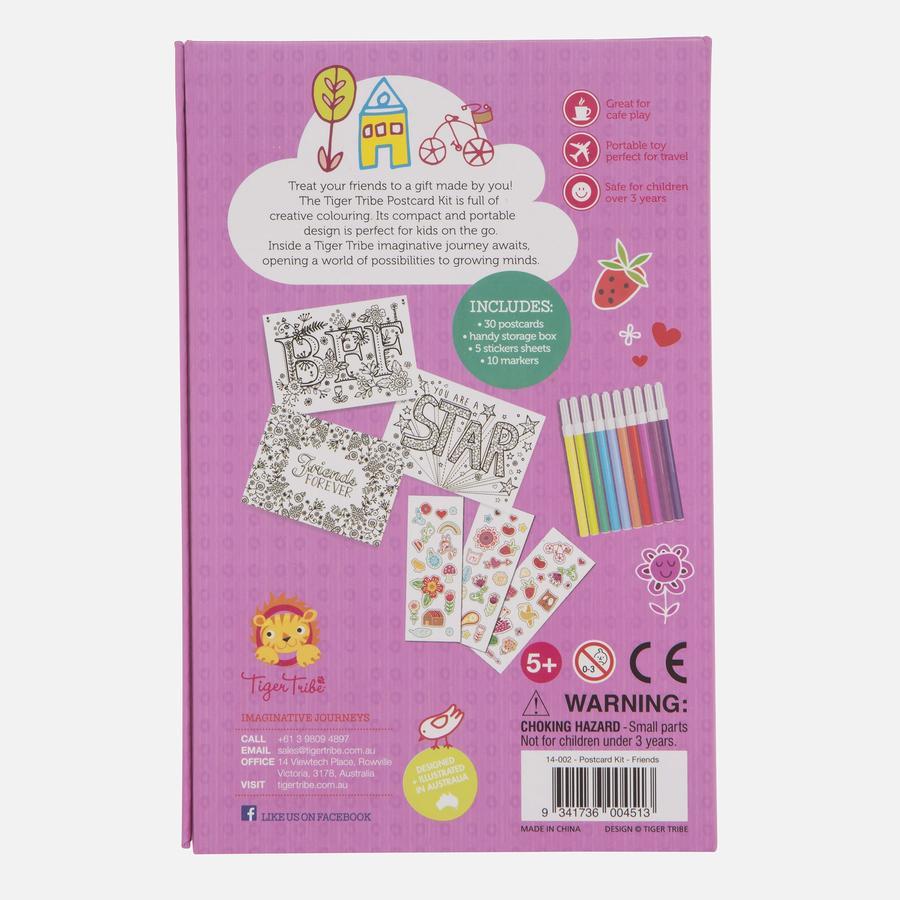 Tiger Tribe Postcard Kit - Friends Age 5Y+