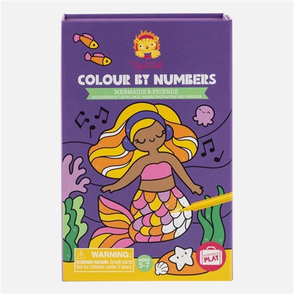 Tiger Tribe Colour by Numbers - Mermaids & Friends Multicolor Age-8 Years & Above
