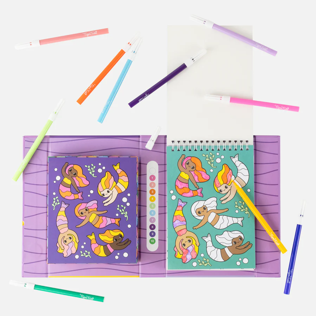 Tiger Tribe Colour by Numbers - Mermaids & Friends Multicolor Age-8 Years & Above