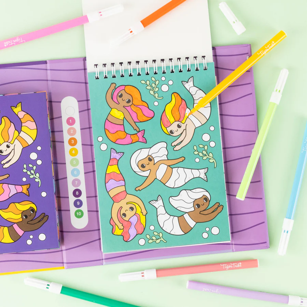 Tiger Tribe Colour by Numbers - Mermaids & Friends Multicolor Age-8 Years & Above