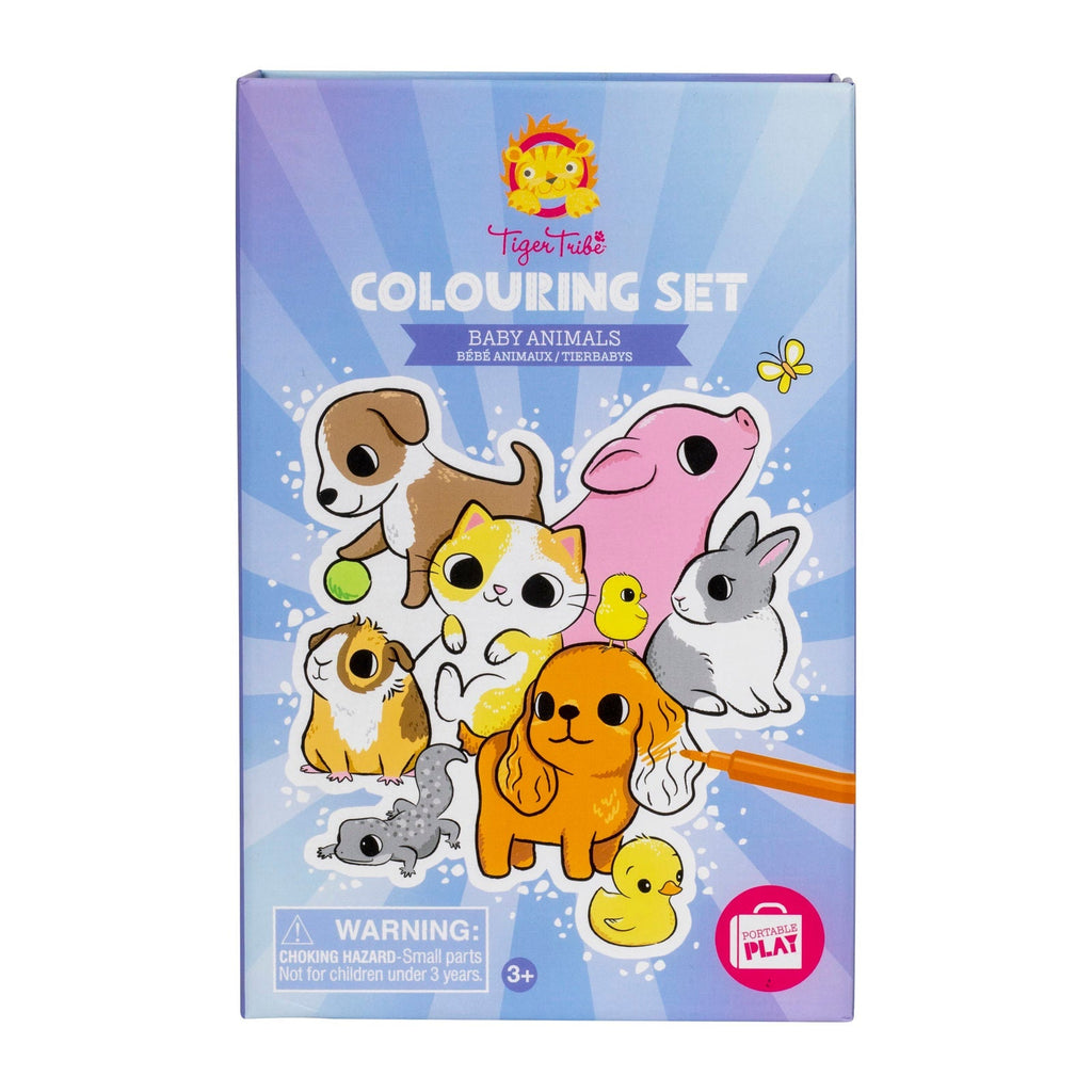 Tiger Tribe Colouring Set - Baby Animals Multicolor Age-3 Years & Above