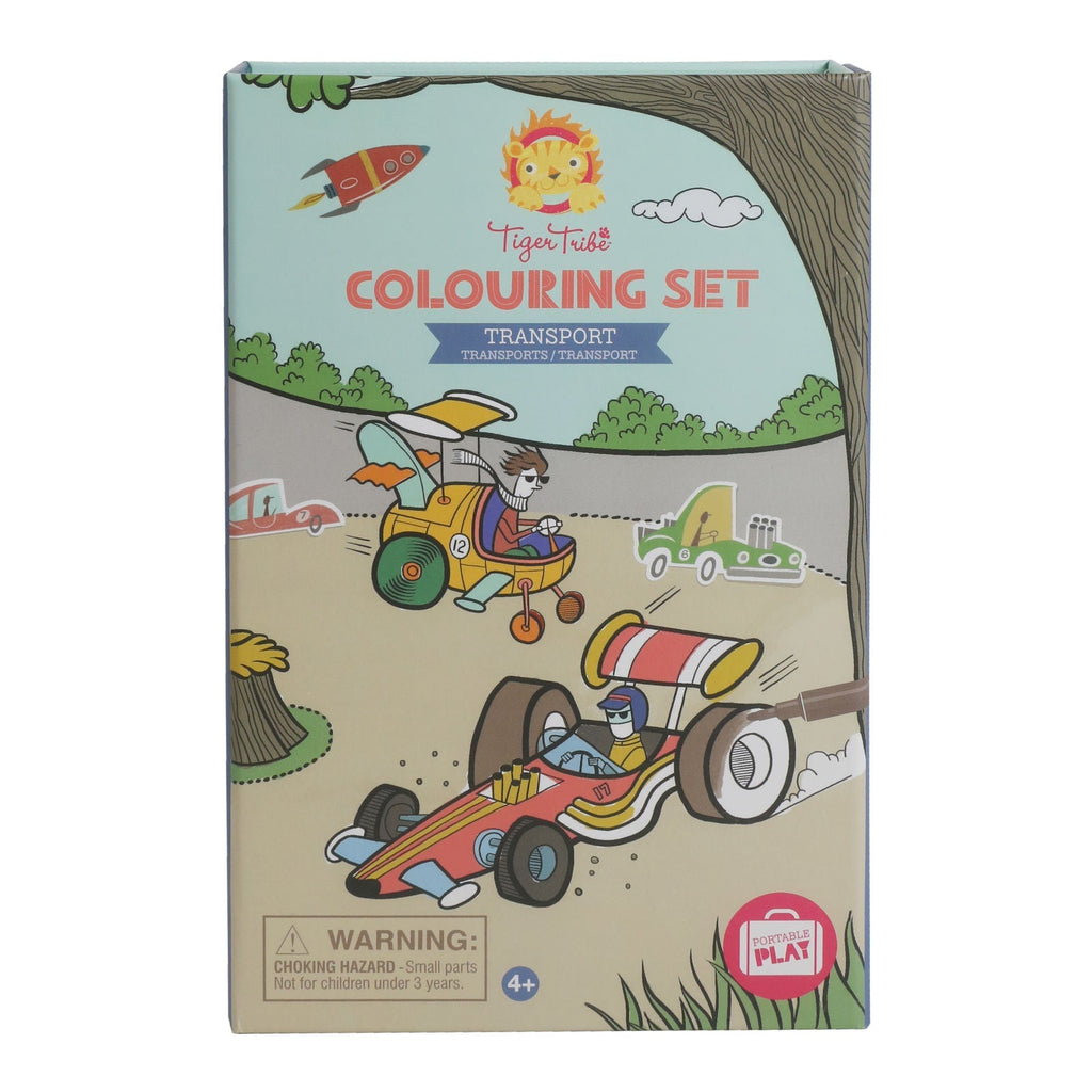 Tiger Tribe Colouring Set - Transport Multicolor Age-3 Years & Above