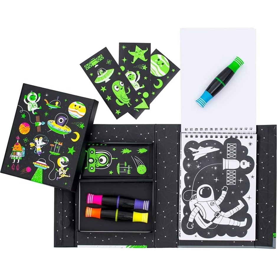 Tiger Tribe Neon Colouring Set  Space Age- 5 Years & Above