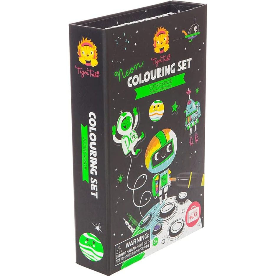 Tiger Tribe Neon Colouring Set  Space Age- 5 Years & Above
