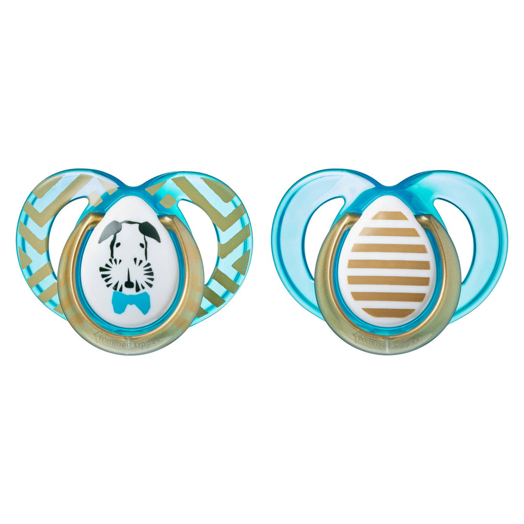 Tommee Tippee 2X 6 18 Moda Soother for Boys Multicolour Age 6 Months & Above