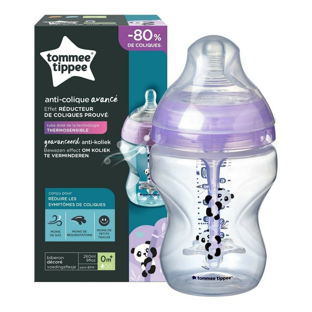 Tommee Tippee Advanced Anti-Colic Feeding Bottle 260 ml Purple Age-Newborn & Above