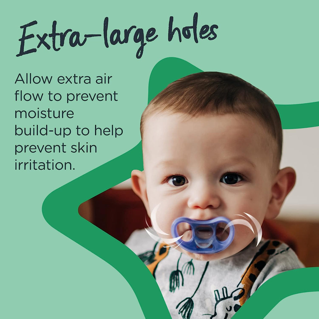 Tommee Tippee Advanced Sensitive Soother Pack of 2 Teal & Grey Age Newborn to 6 Months