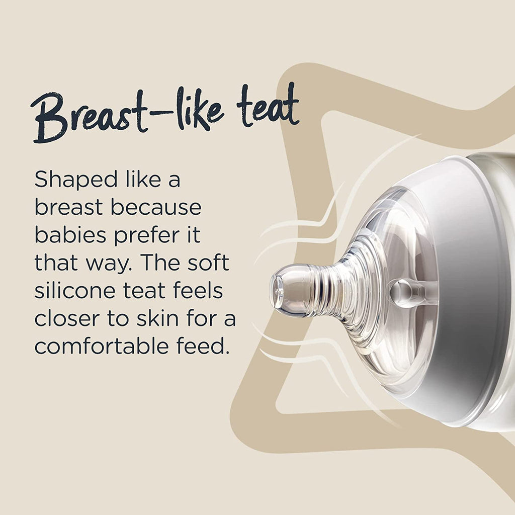 Tommee Tippee Closer to Nature Baby Bottle Teats with Anti-Colic Valve Slow Flow 2 Pack Age- Newborn and Above