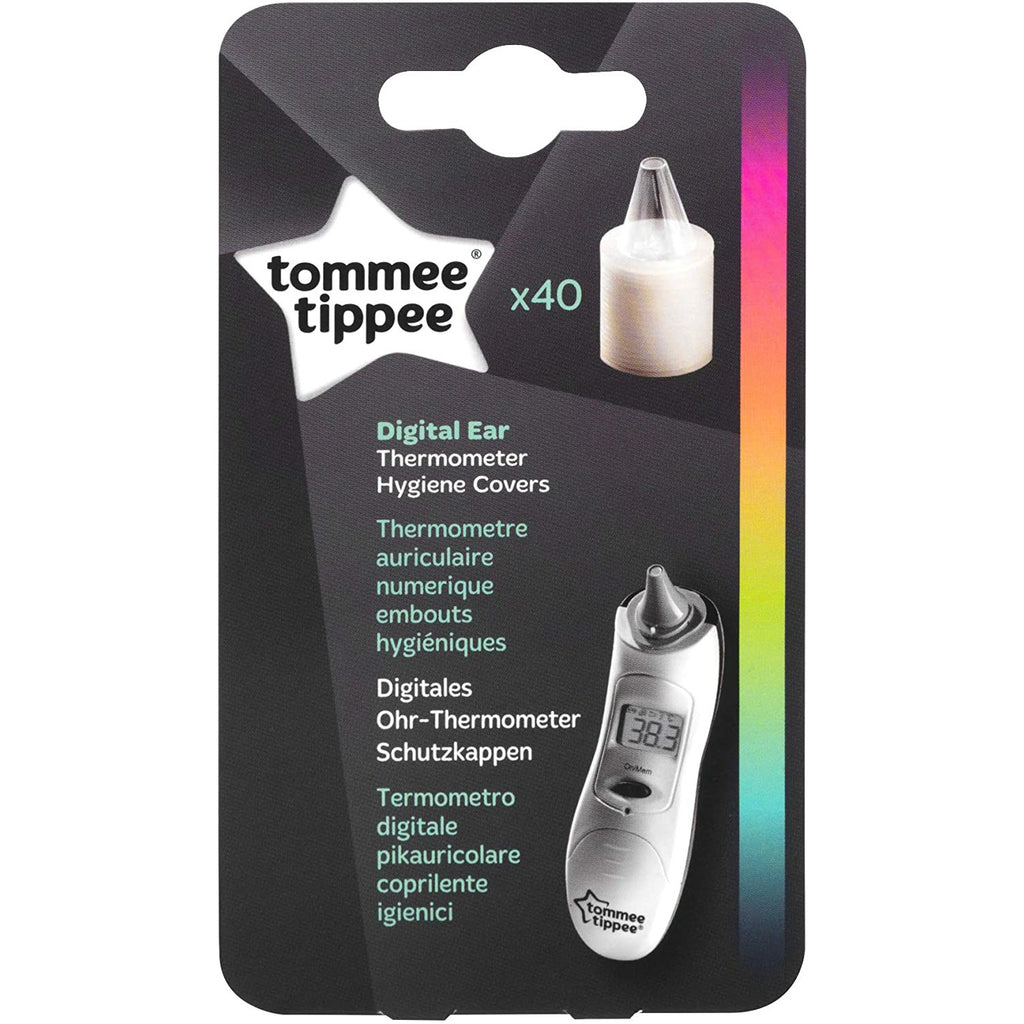 Tommee Tippee Closer to Nature Digital Ear Thermometer Hygiene Covers x40 Clear Age-Newborn & Above