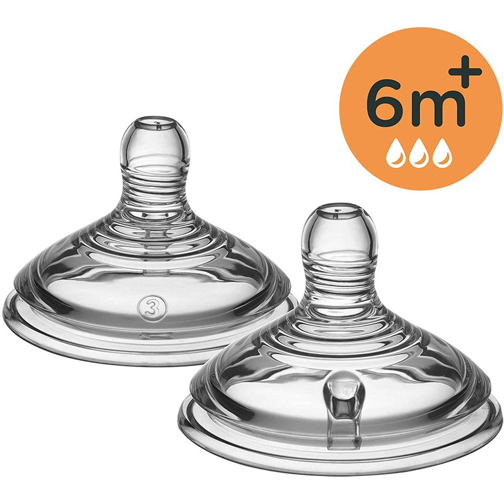 Tommee Tippee Closer to Nature Fast Flow Teats 2 Pack 6m+ Unisex