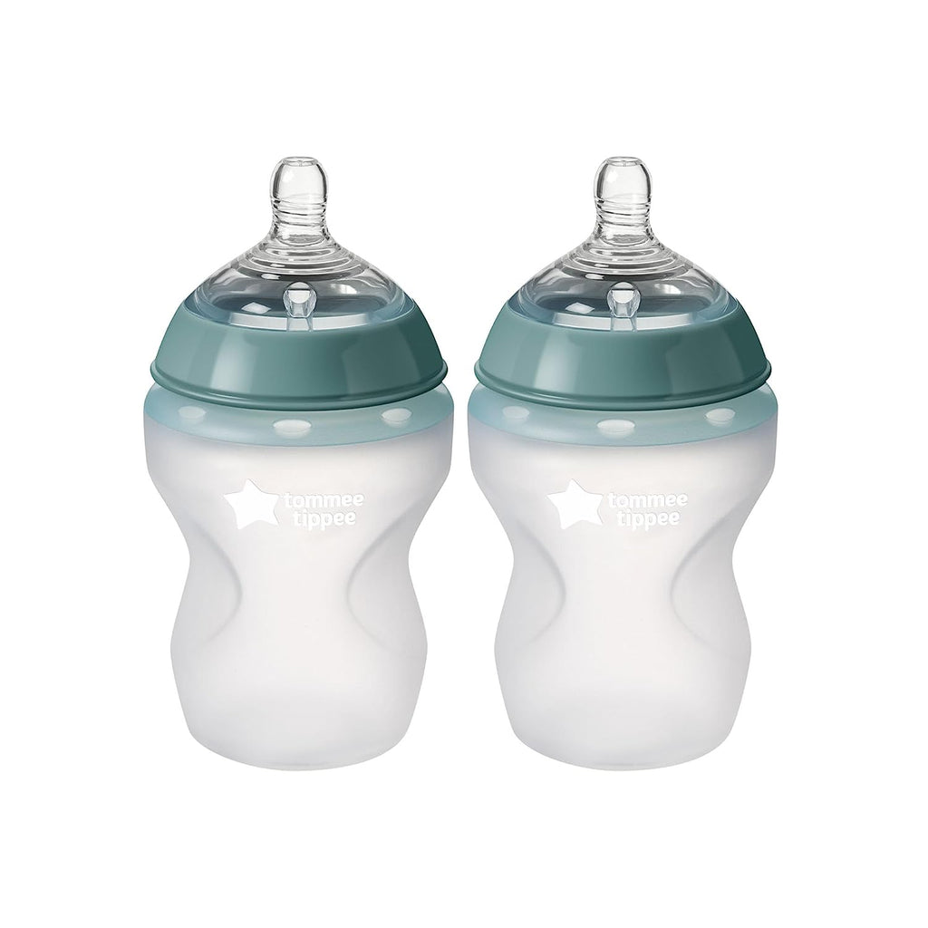 Tommee Tippee Closer to Nature Silicone Baby Bottle 9oz Pack of 2 Age- Newborn & Above