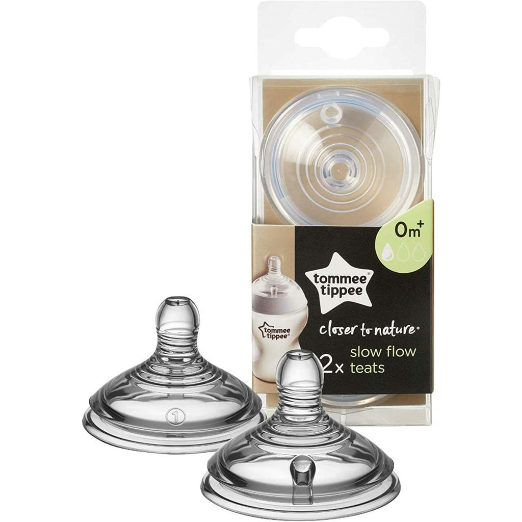 Tommee Tippee Closer to Nature Slow Flow Teats 2 Pack 0m+