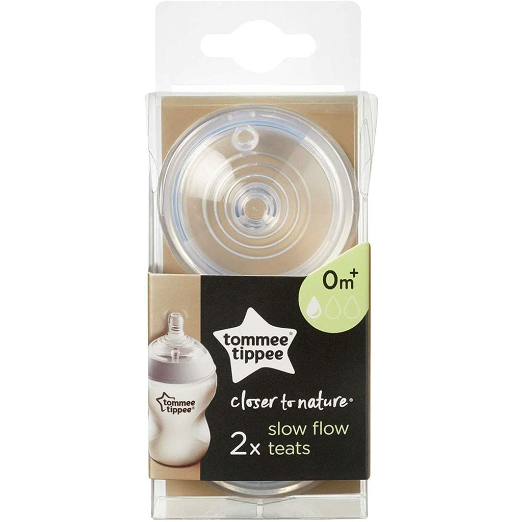 Tommee Tippee Closer to Nature Slow Flow Teats 2 Pack 0m+