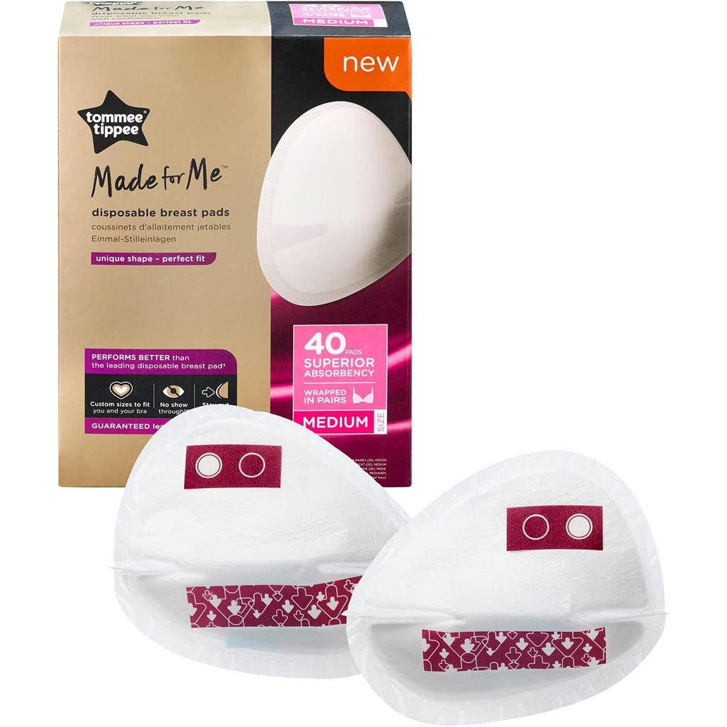 Tommee Tippee Daily Breast Pads Medium Pack of 40 Multicolour Age Moms