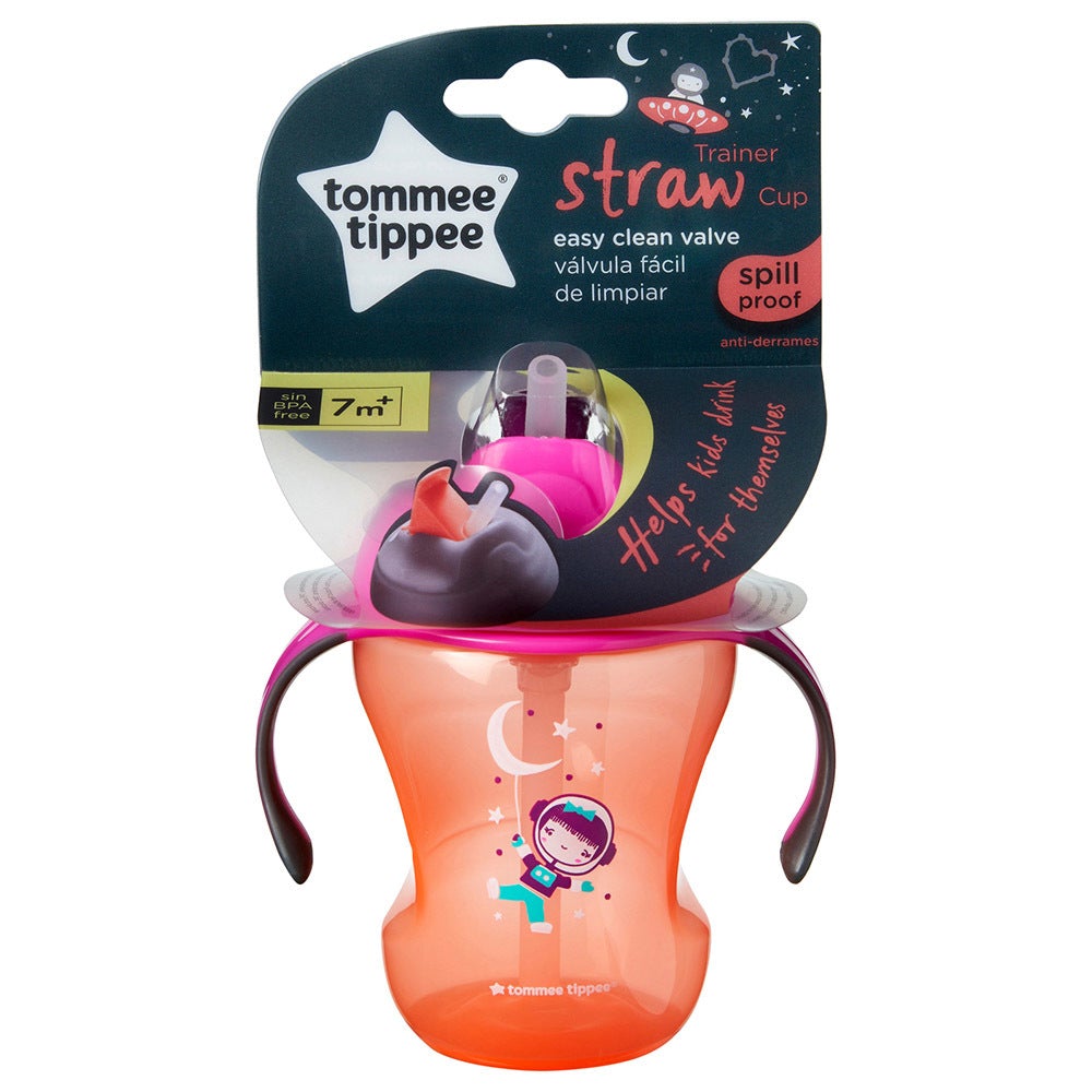 Tommee Tippee Easy Drink Straw Cup Pink/Orange 7m+