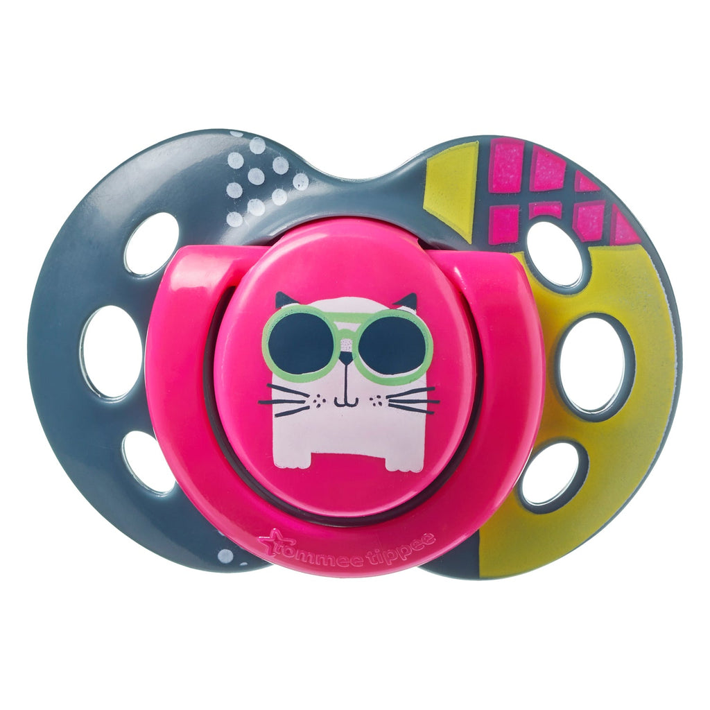 Tommee Tippee Fun Style Soother, Pack Of 2 Girls Multicolour Age 18 Months to 36 Months