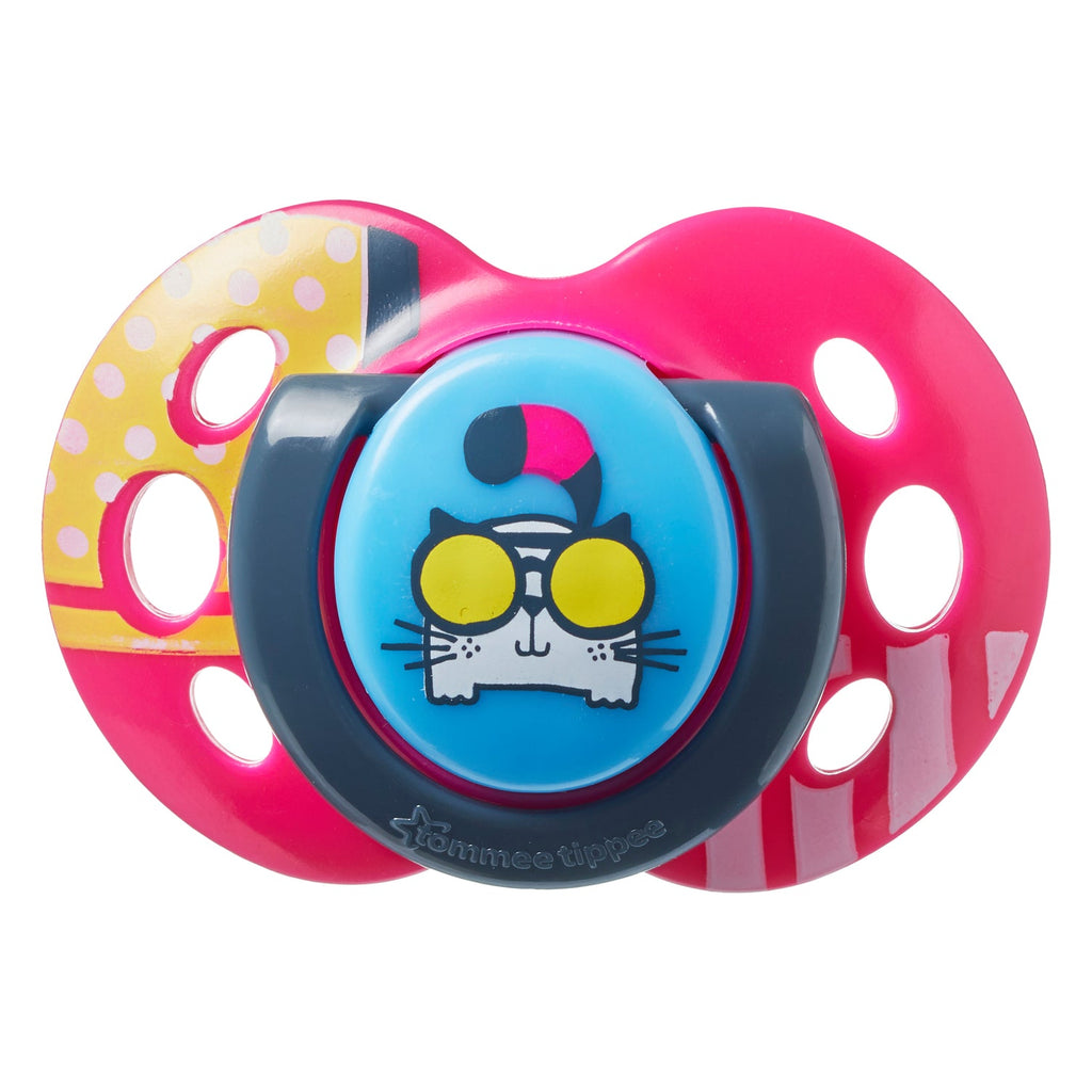 Tommee Tippee Fun Style Soother, Pack Of 2 Girls Multicolour Age 18 Months to 36 Months