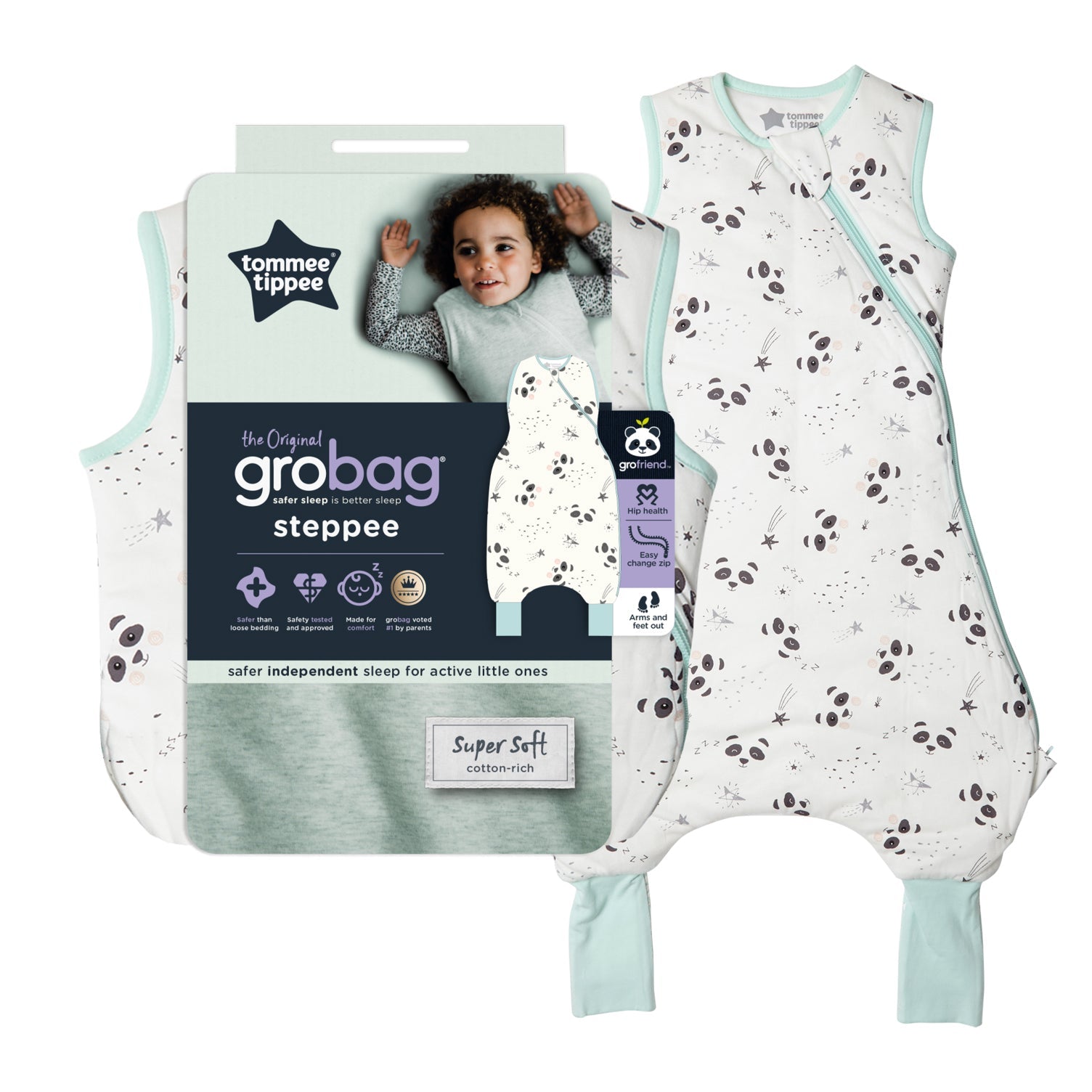Tommee Tippee Grobag Steppee TOG Little Pip White Age-6-18