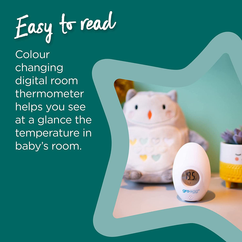 Tommee Tippee 2-in-1 Groegg Digital Colour Changing Room Thermometer and Night Light  Age- Newborn & Above