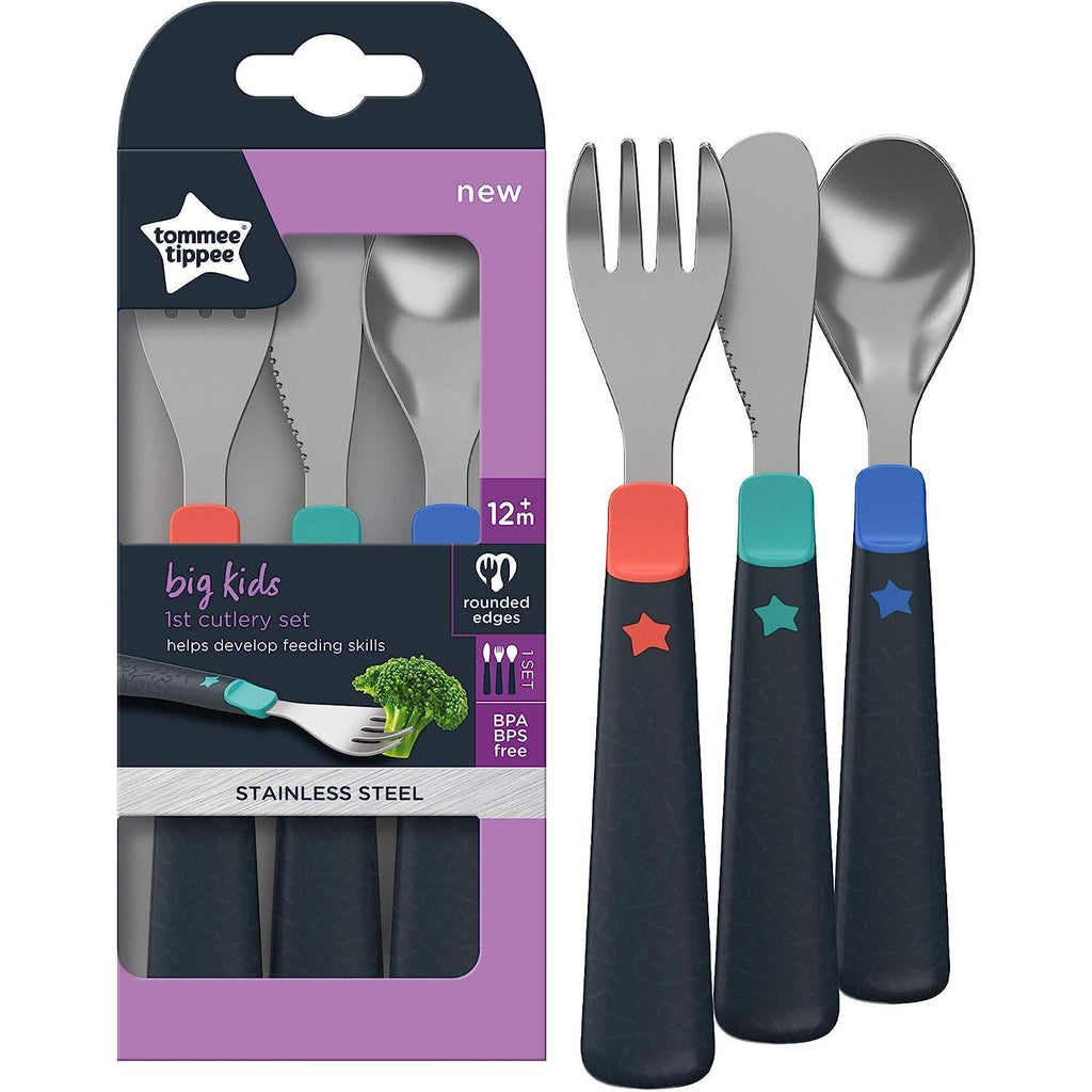Tommee Tippee Grown Up 1St Cutlery Set of 3 Multicolour Age 12 Months & Above