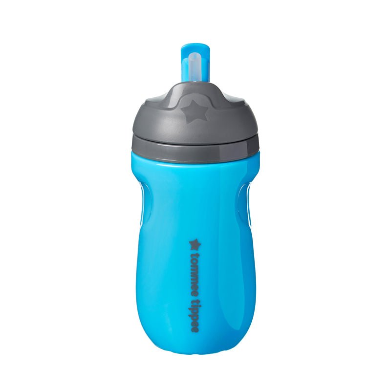 Tommee Tippee Insulated Sportee Sipper/Water Bottle with Handle Pack of 2 Blue Orange Age- 12 Months & Above