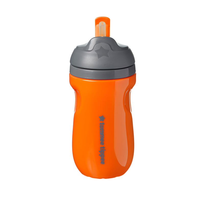 Tommee Tippee Insulated Sportee Sipper/Water Bottle with Handle Pack of 2 Blue Orange Age- 12 Months & Above