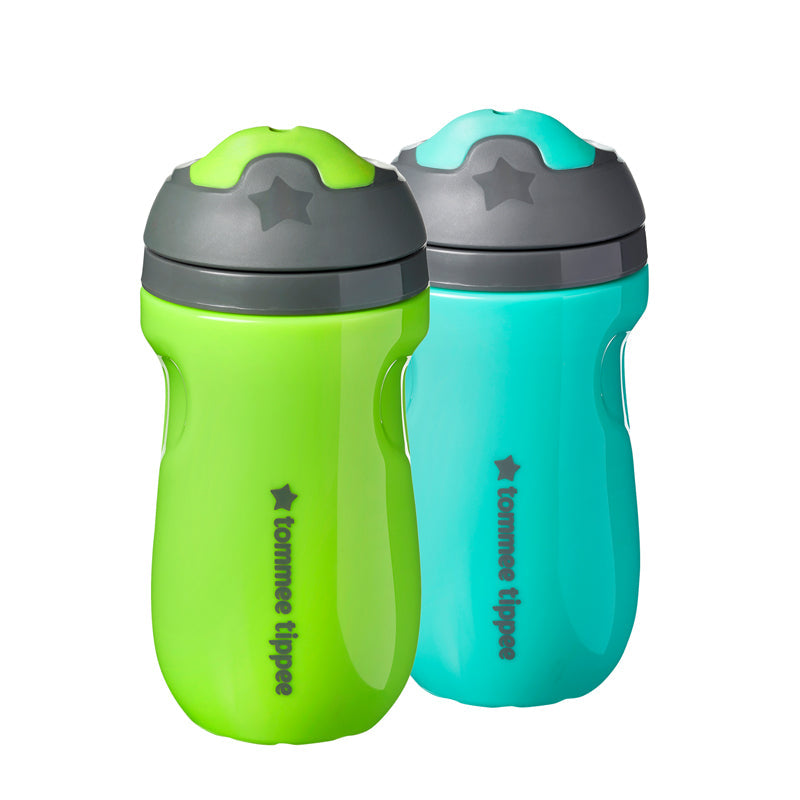 Tommee Tippee Insulated Sippee Cup with Handle Pack of 2 Green Teal Age- 12 Months & Above