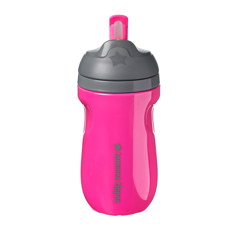 Tommee Tippee Insulated Sportee Sipper/Water Bottle with Handle Pack of 2 Pink Mint Age- 12 Months & Above