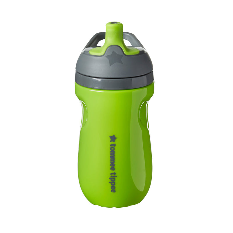 Tommee Tippee Insulated Sportee Toddler Water Bottle with Handle Pack of 2 Green/Teal Age- 12 Months & Above