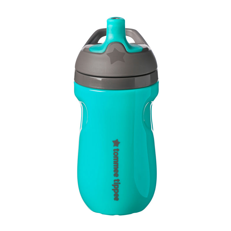 Tommee Tippee Insulated Sportee Toddler Water Bottle with Handle Pack of 2 Green/Teal Age- 12 Months & Above