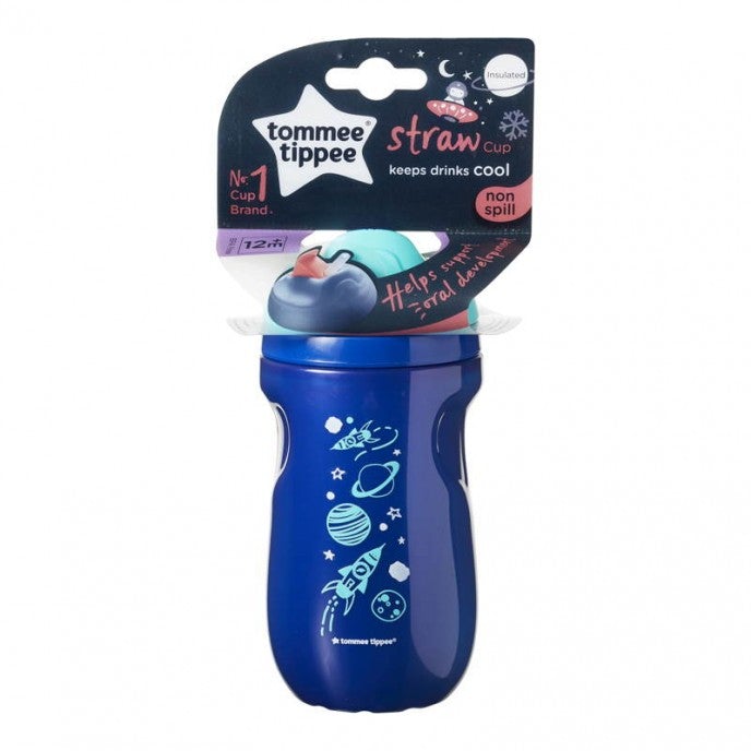 Tommee Tippee Insulated Straw Cup Blue 12m+